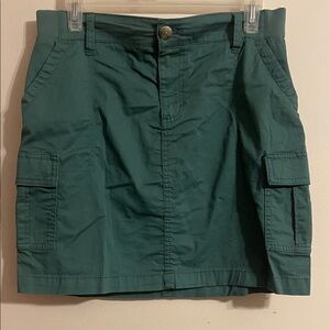 Green Cargo Mini Skirt